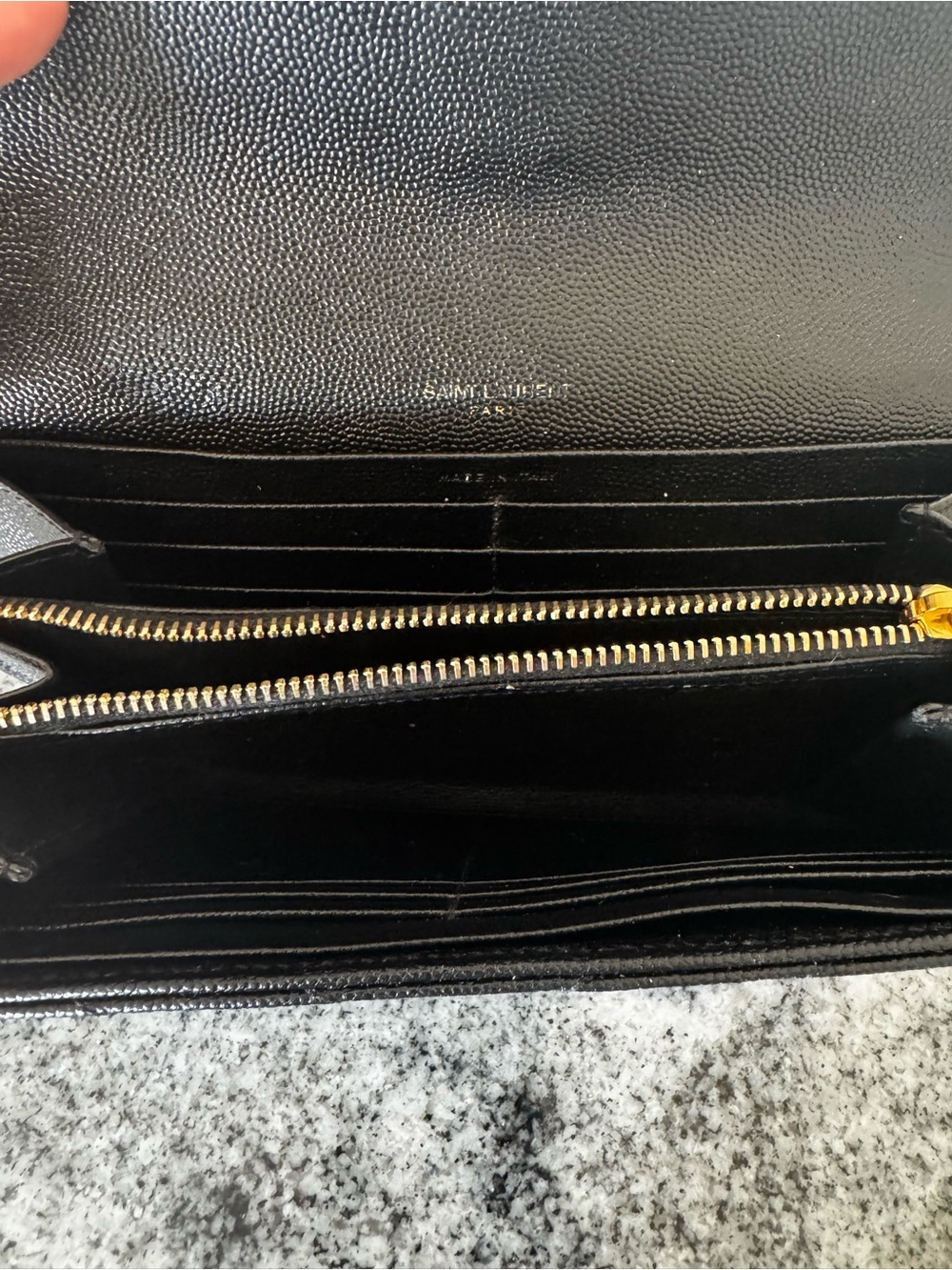 YSL monogramme logo leather flap wallet - Picture 7 of 9